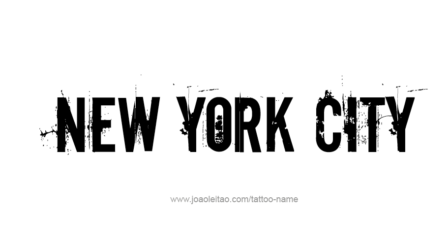 Tattoo Design City Name New York City