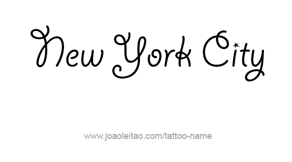 Tattoo Design City Name New York City