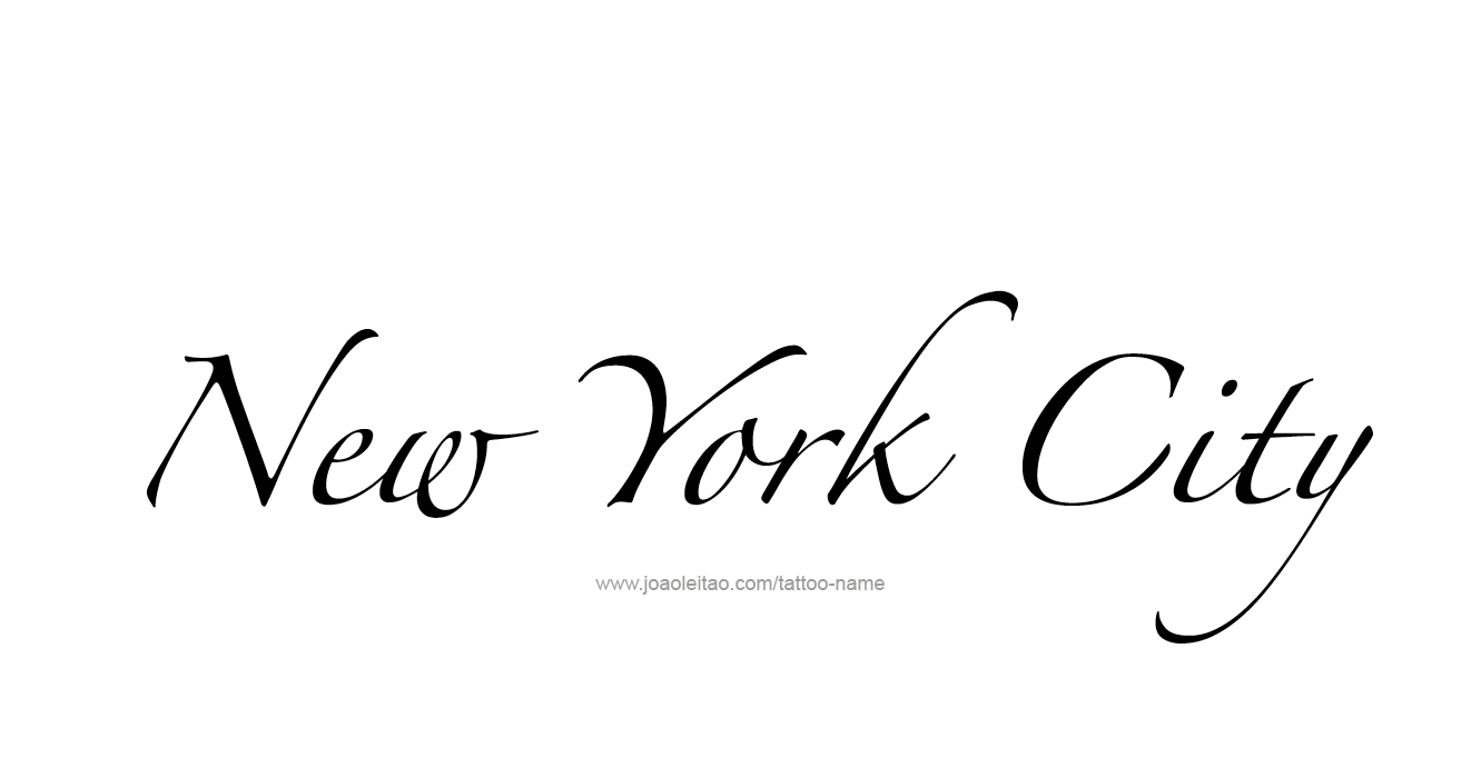 Tattoo Design City Name New York City