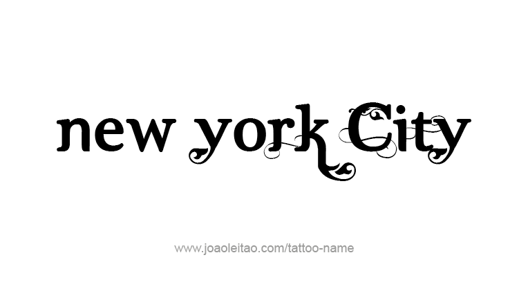 Tattoo Design City Name New York City