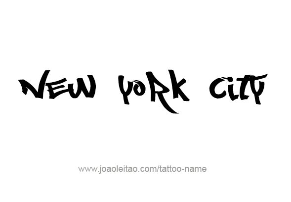 Tattoo Design City Name New York City