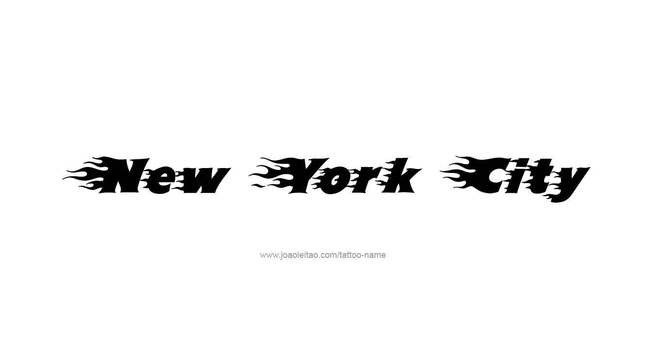 Tattoo Design City Name New York City