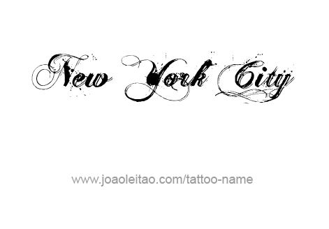 Tattoo Design City Name New York City