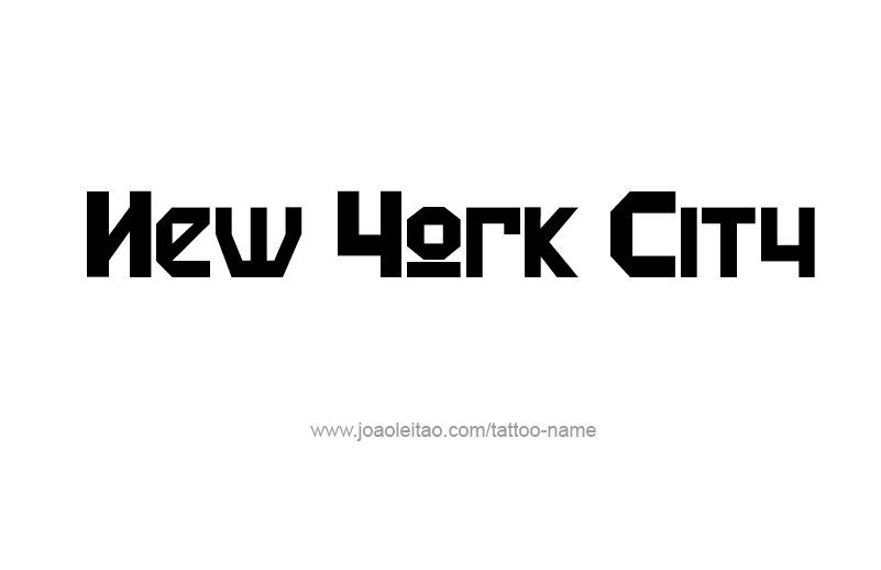 Tattoo Design City Name New York City