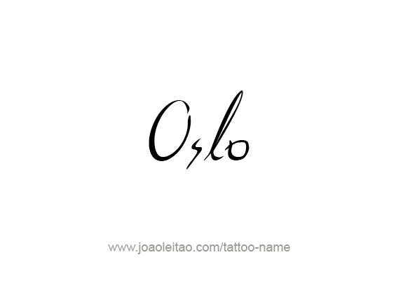 Tattoo Design City Name Oslo