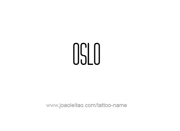 Tattoo Design City Name Oslo