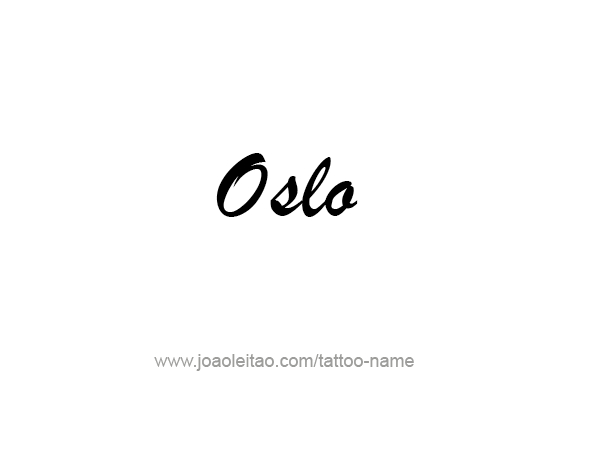 Tattoo Design City Name Oslo