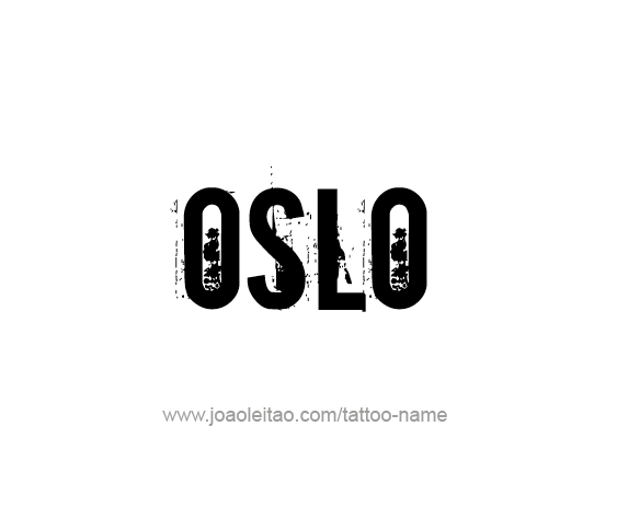 Tattoo Design City Name Oslo