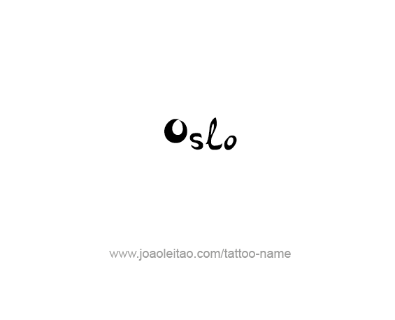 Tattoo Design City Name Oslo