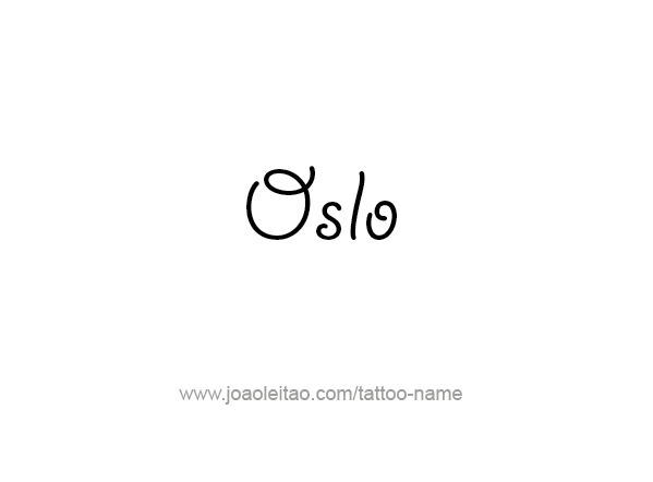 Tattoo Design City Name Oslo