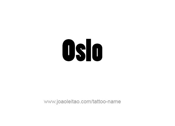 Tattoo Design City Name Oslo