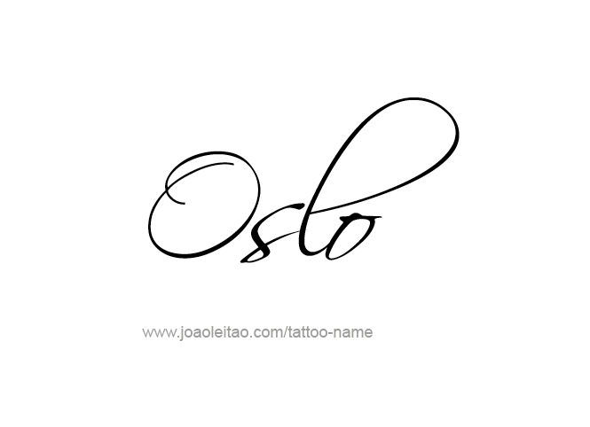 Tattoo Design City Name Oslo