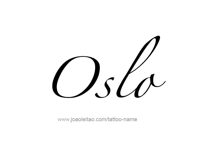 Tattoo Design City Name Oslo