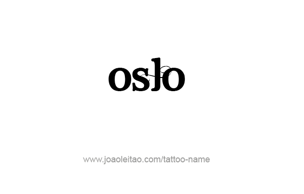 Tattoo Design City Name Oslo