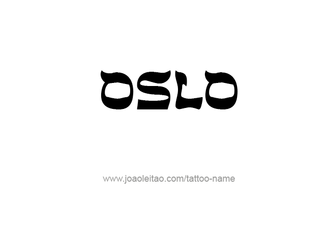 Tattoo Design City Name Oslo