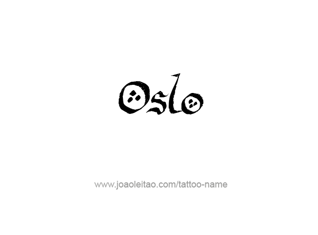 Tattoo Design City Name Oslo