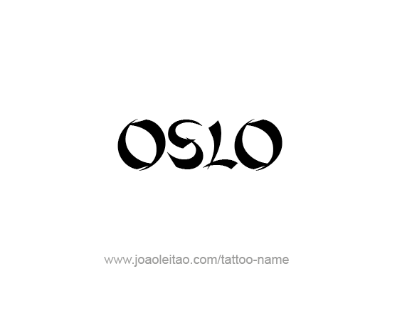 Tattoo Design City Name Oslo