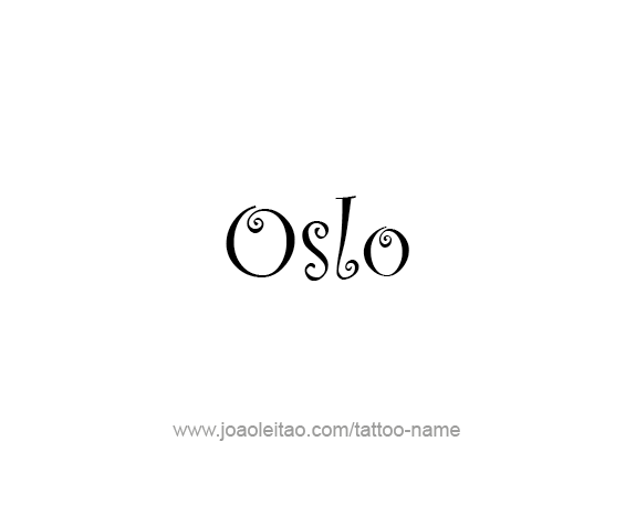 Tattoo Design City Name Oslo