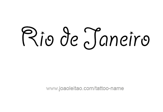 Tattoo Design City Name Rio De Janeiro