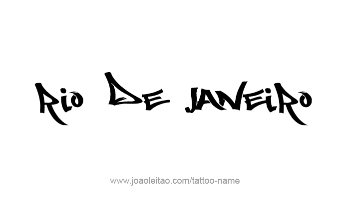 Tattoo Design City Name Rio De Janeiro