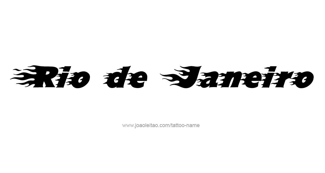 Tattoo Design City Name Rio De Janeiro