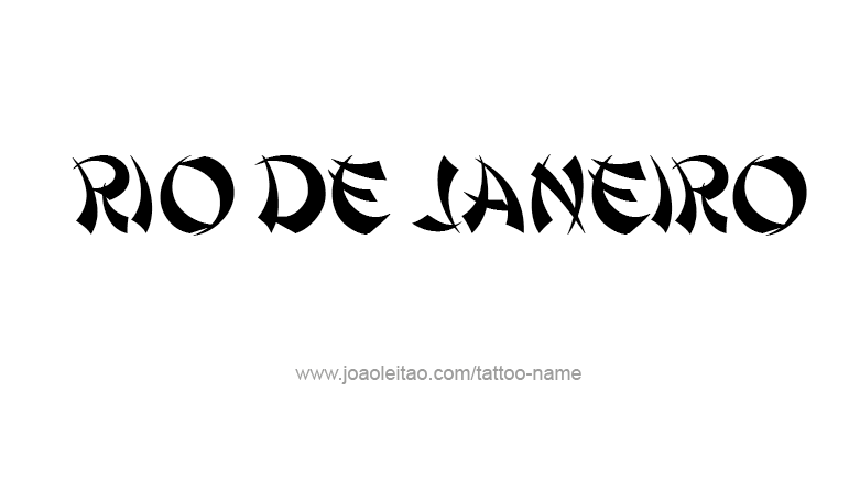 Tattoo Design City Name Rio De Janeiro