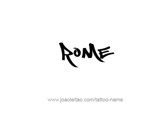 Tattoo Design City Name Rome