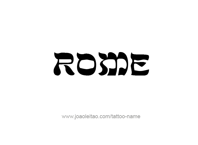 Tattoo Design City Name Rome