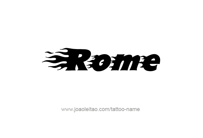 Tattoo Design City Name Rome