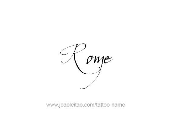 Tattoo Design City Name Rome