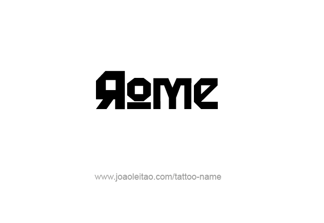 Tattoo Design City Name Rome