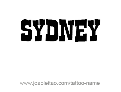 Tattoo Design City Name Sydney