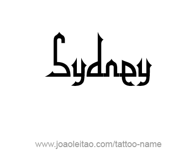 Tattoo Design City Name Sydney