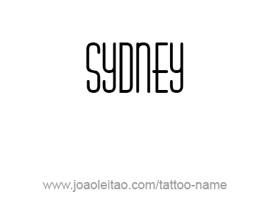 Tattoo Design City Name Sydney