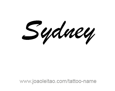 Tattoo Design City Name Sydney