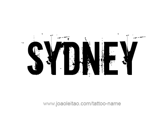 Tattoo Design City Name Sydney