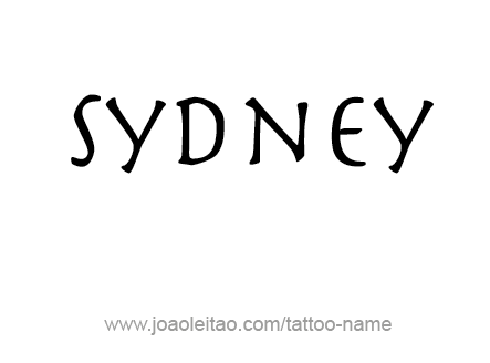 Tattoo Design City Name Sydney