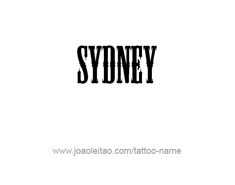 Tattoo Design City Name Sydney