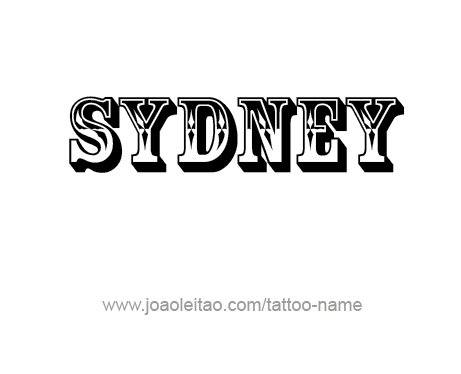 Tattoo Design City Name Sydney