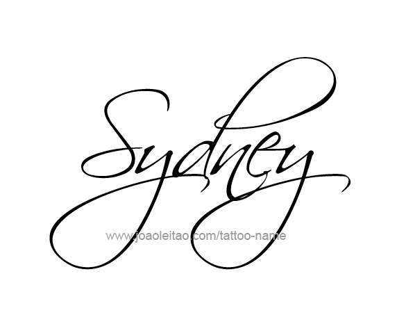 Tattoo Design City Name Sydney