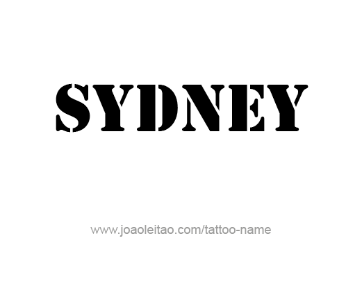 Tattoo Design City Name Sydney