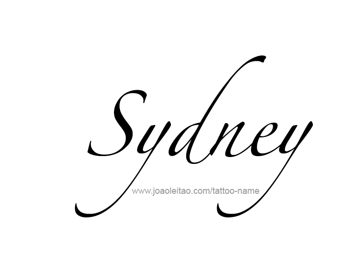 Tattoo Design City Name Sydney