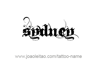 Tattoo Design City Name Sydney