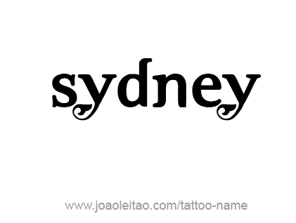 Tattoo Design City Name Sydney