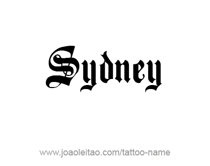 Tattoo Design City Name Sydney