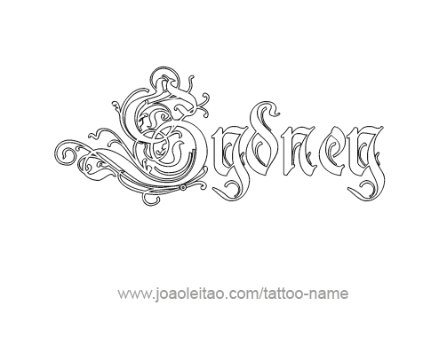 Tattoo Design City Name Sydney