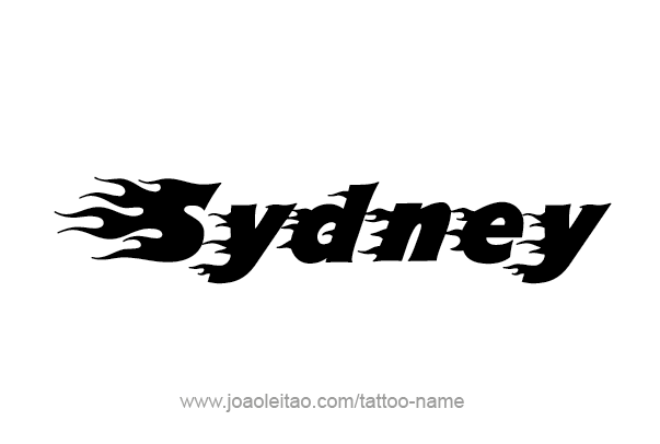 Tattoo Design City Name Sydney