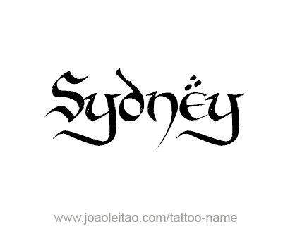 Tattoo Design City Name Sydney