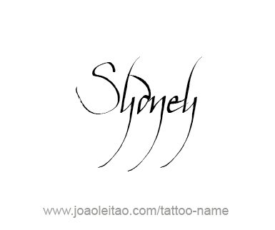 Tattoo Design City Name Sydney