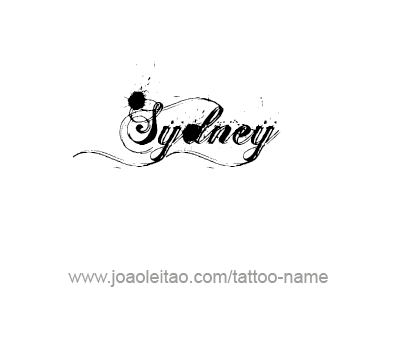 Tattoo Design City Name Sydney